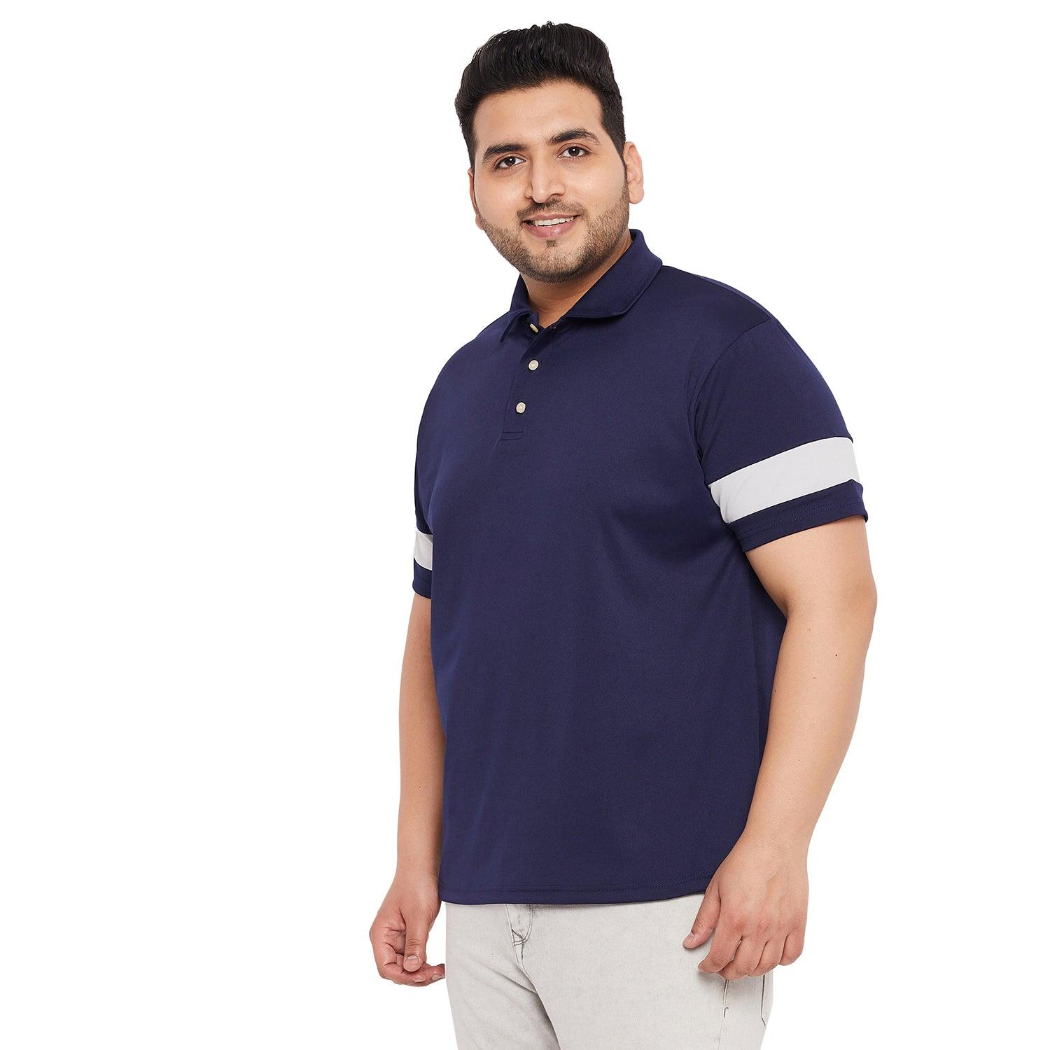 Men Plus Size Lapis Solid Polo Tshirt - bigbanana