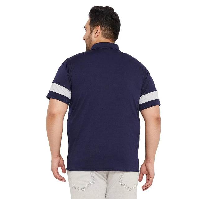 Men Plus Size Lapis Solid Polo Tshirt - bigbanana