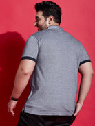 Men Plus Size Lazon Solid Henley Tshirt - bigbanana