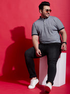 Men Plus Size Lazon Solid Henley Tshirt - bigbanana