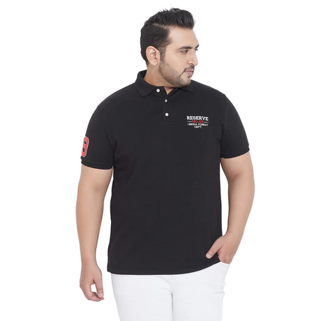 Men Plus Size Leeton Solid Polo Tshirt - bigbanana