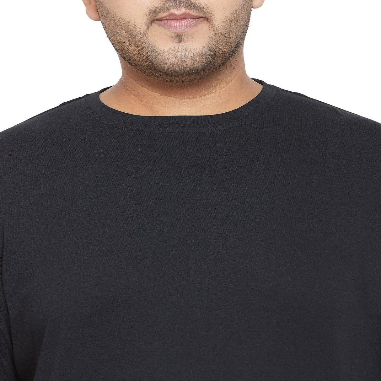 Men Plus Size Lison Colorblock Round Neck Tshirt - bigbanana