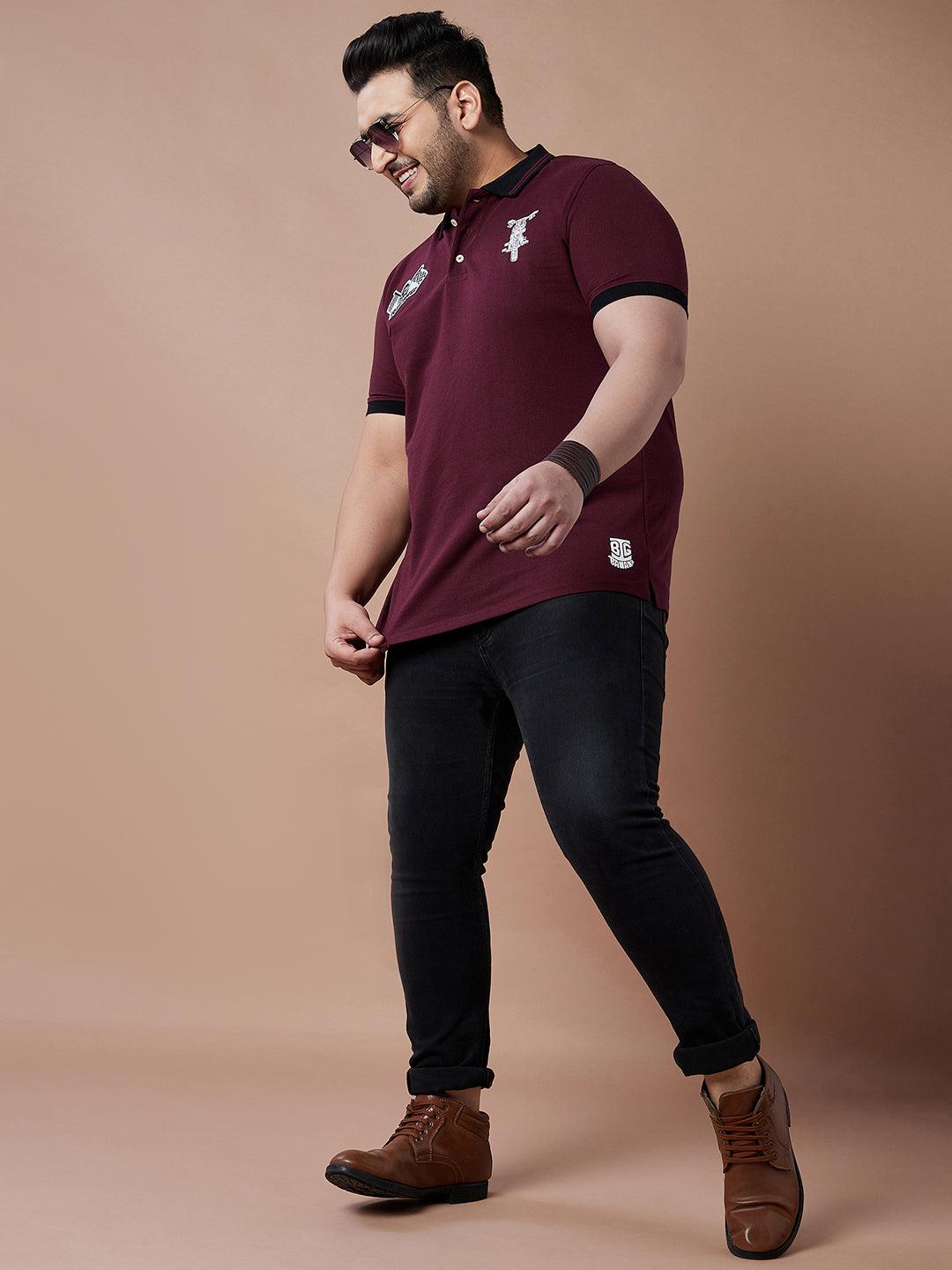 Men Plus Size Lucas Printed Polo Tshirt - bigbanana