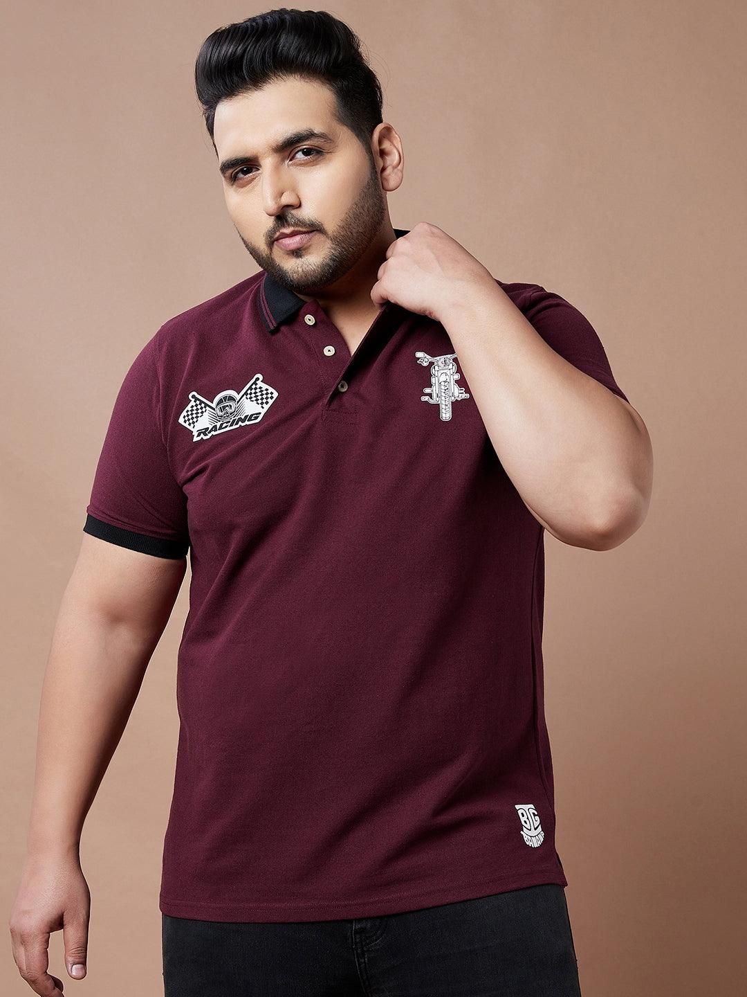 Men Plus Size Lucas Printed Polo Tshirt - bigbanana