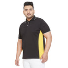 Men Plus Size Lumber Colorblock Polo Tshirt - bigbanana