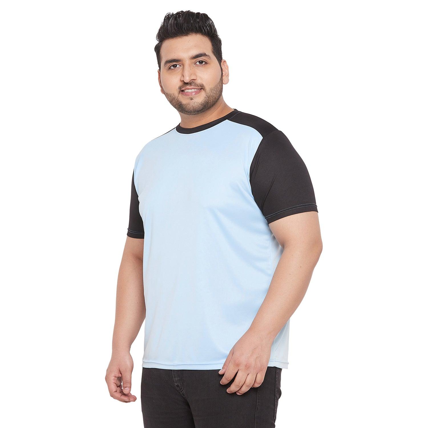 Men Plus Size Maddox Colorblock Round Neck Tshirt - bigbanana