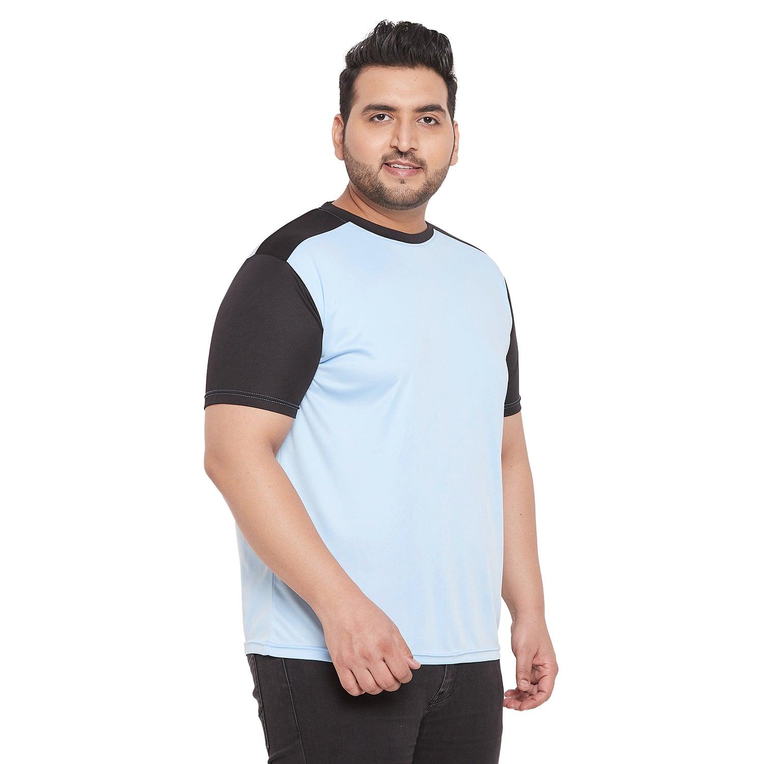 Men Plus Size Maddox Colorblock Round Neck Tshirt - bigbanana