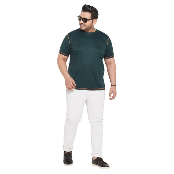 Men Plus Size Malchi Solid Round Neck Tshirt