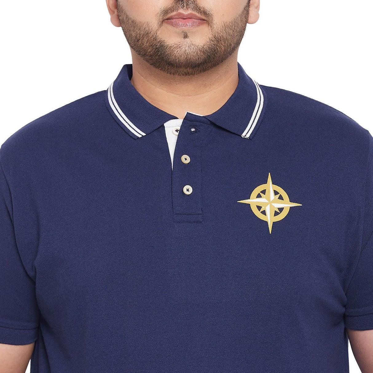 Men Plus Size Marg Solid Polo Tshirt - bigbanana