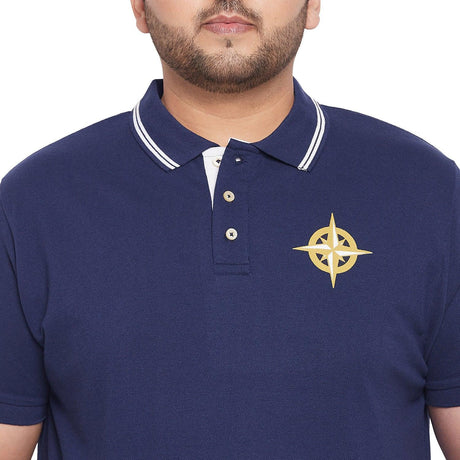Men Plus Size Marg Solid Polo Tshirt - bigbanana