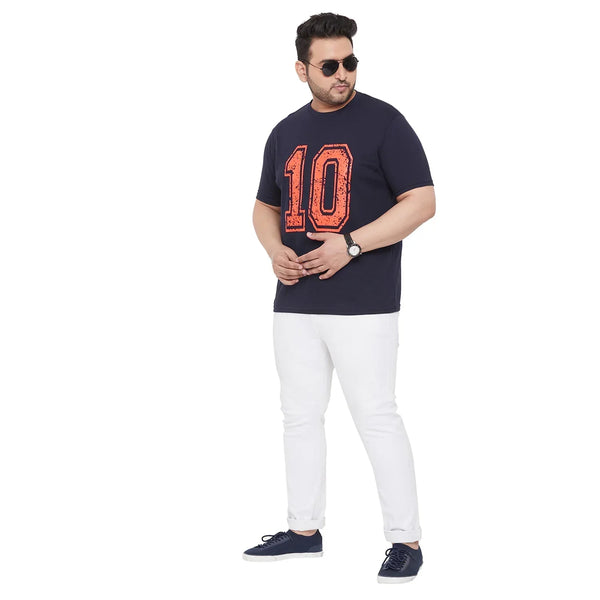 Men Plus Size Mattis Printed Round Neck Tshirt