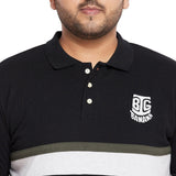Men Plus Size Mayaso Colorblock Polo Tshirt - bigbanana