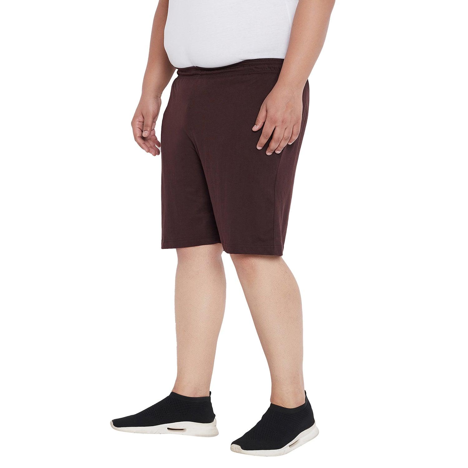 Men Plus Size Milan-BN Solid Shorts - bigbanana