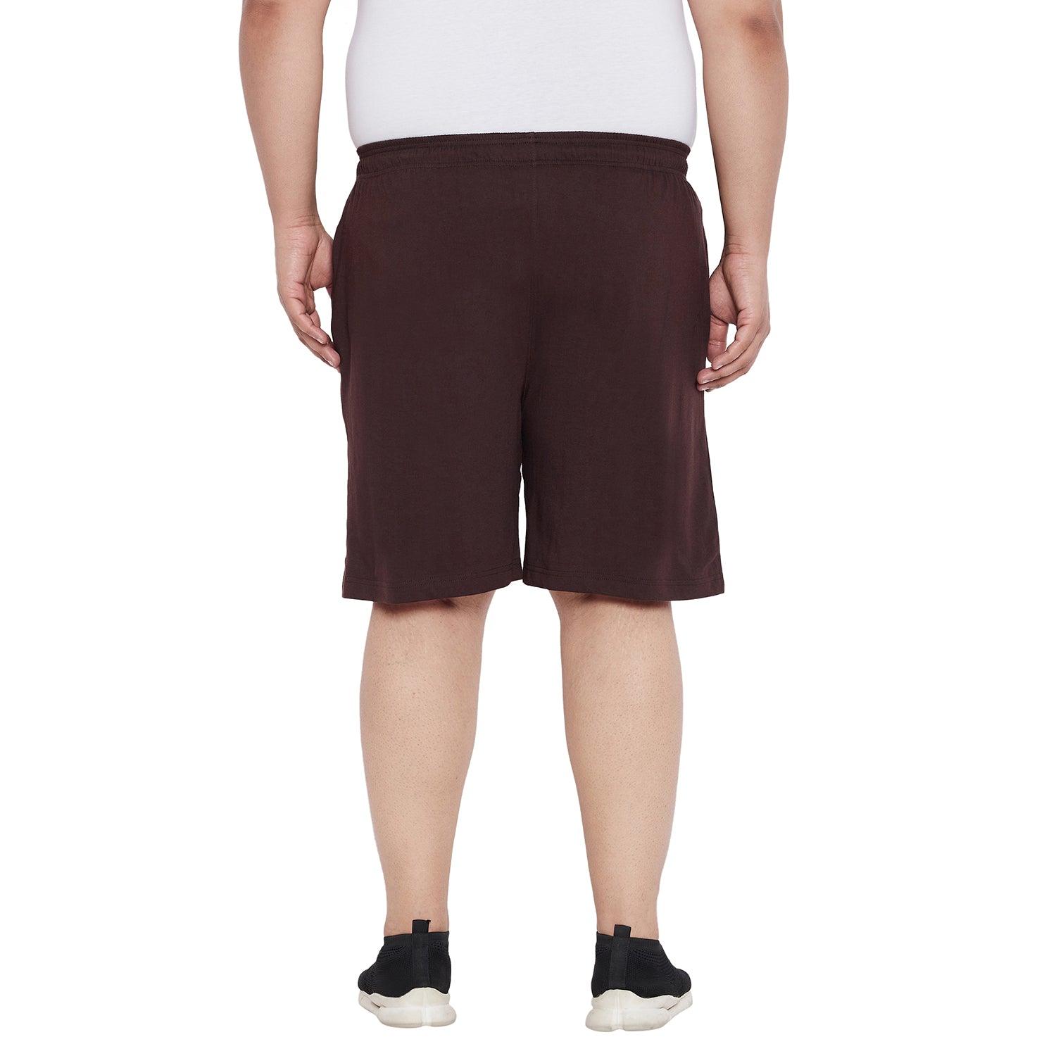 Men Plus Size Milan-BN Solid Shorts - bigbanana