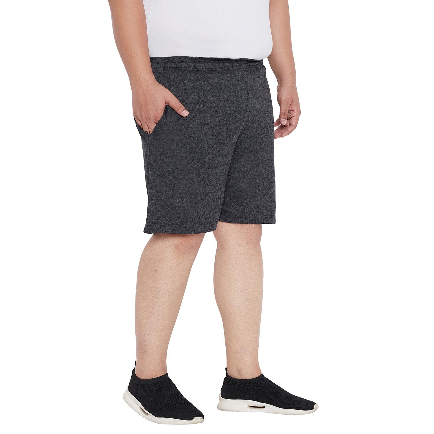 Men Plus Size Milan-DG Solid Shorts - bigbanana