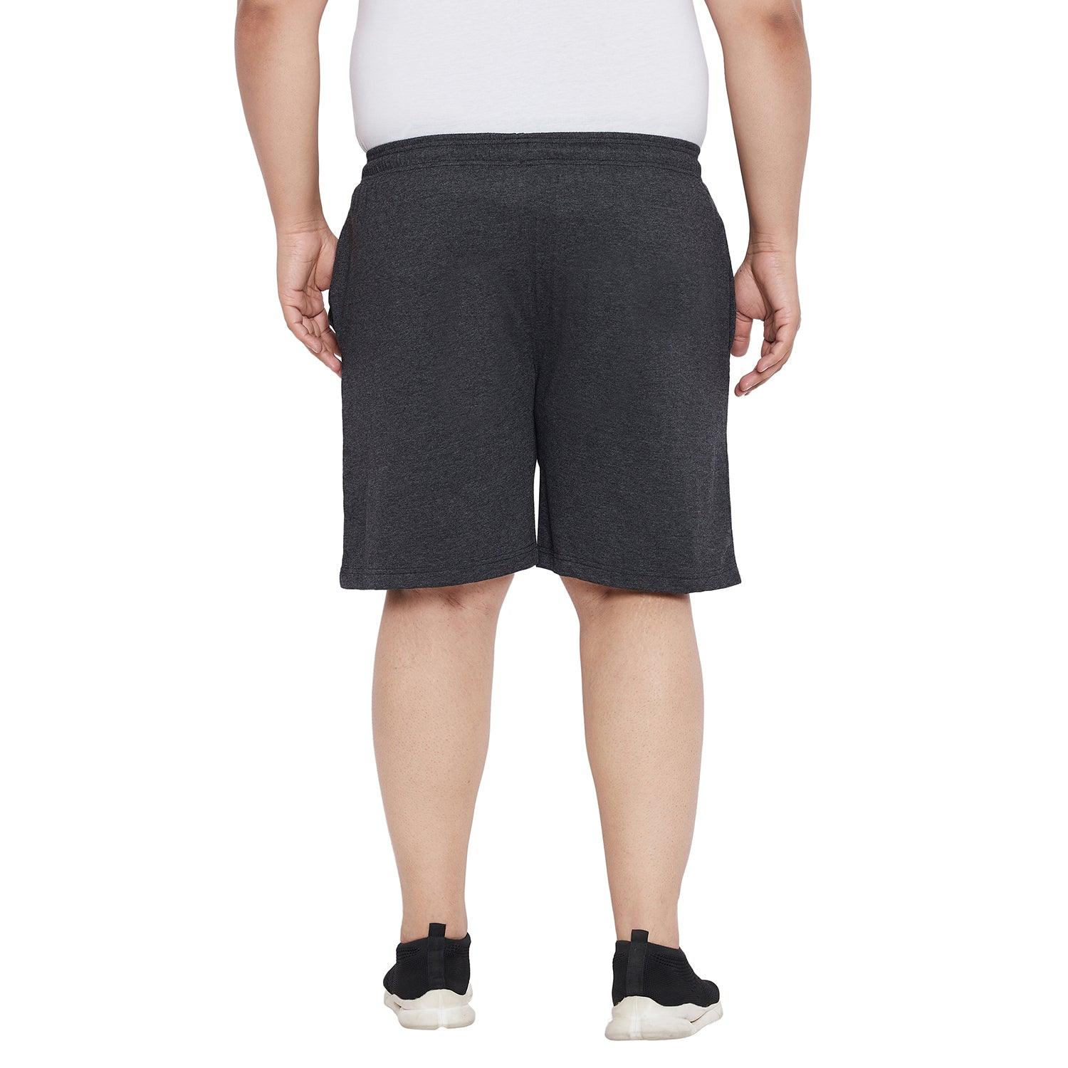 Men Plus Size Milan-DG Solid Shorts - bigbanana