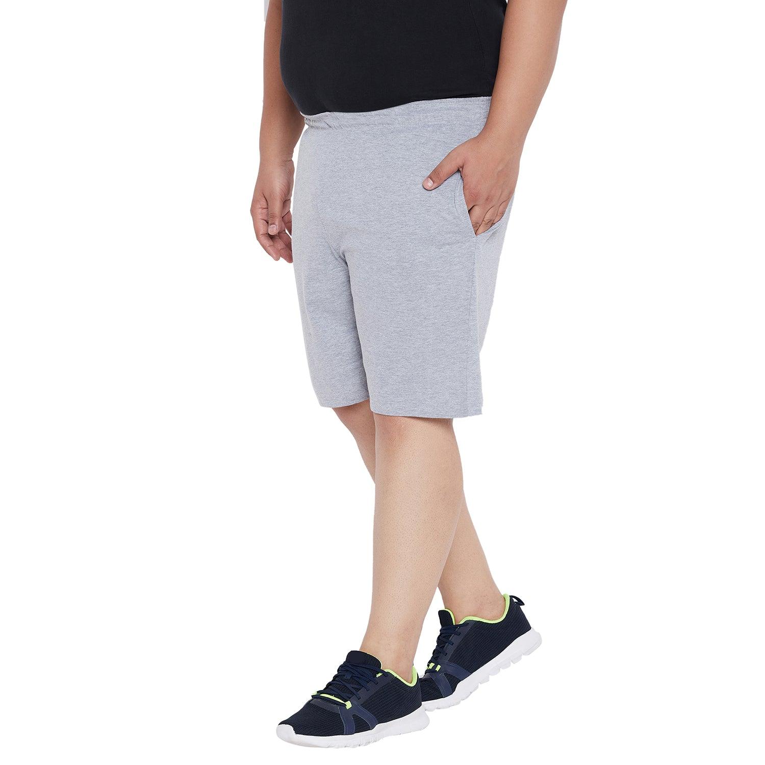 Men Plus Size Milan-LG Solid Shorts - bigbanana