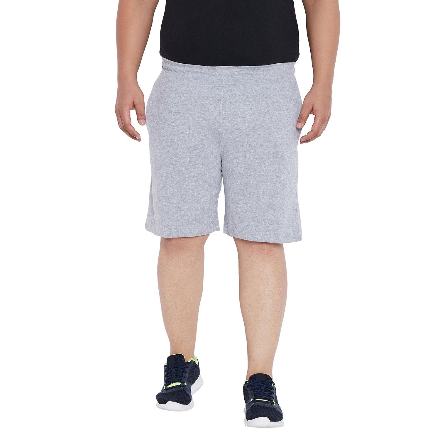 Men Plus Size Milan-LG Solid Shorts - bigbanana