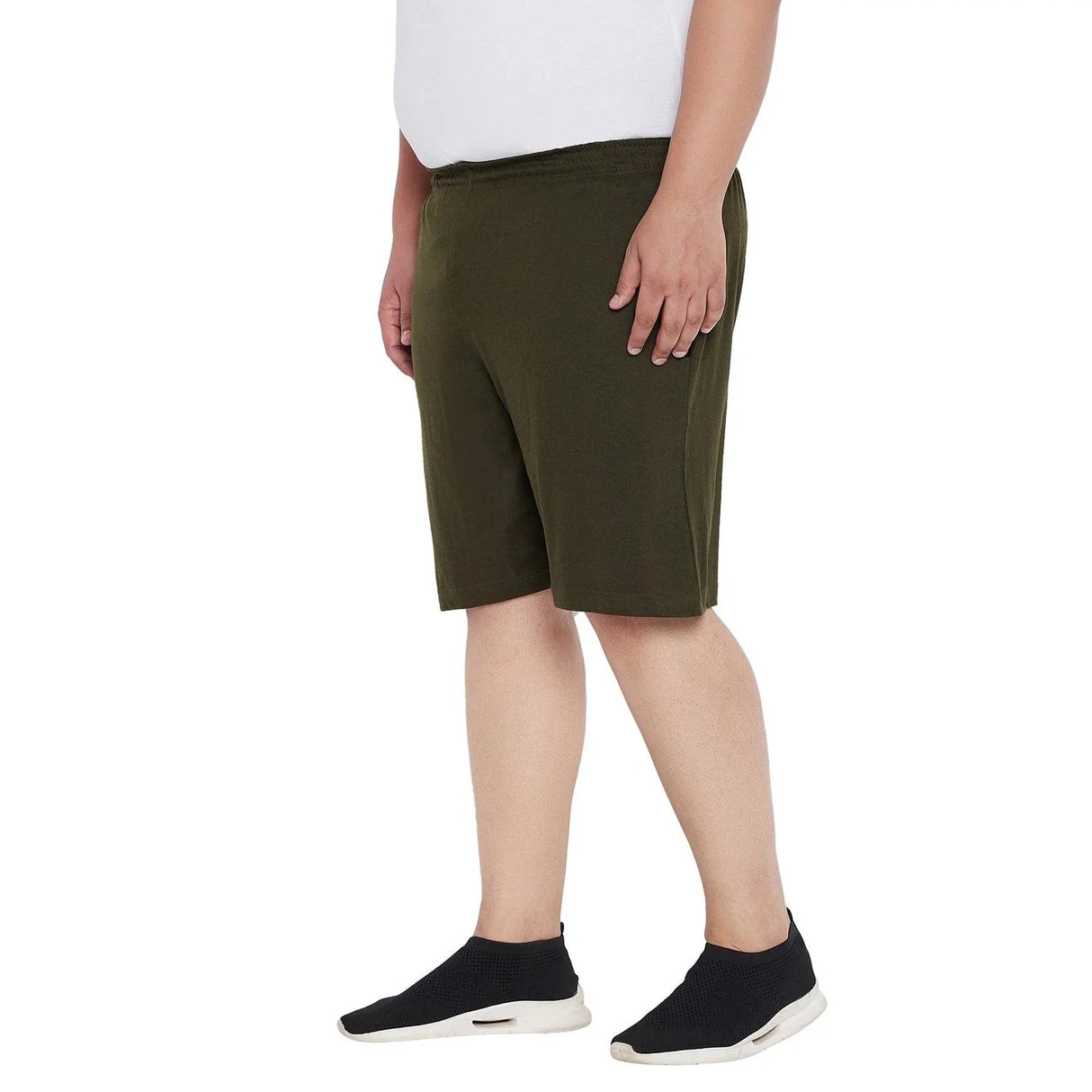 Men Plus Size Milan-OL Solid Shorts - bigbanana