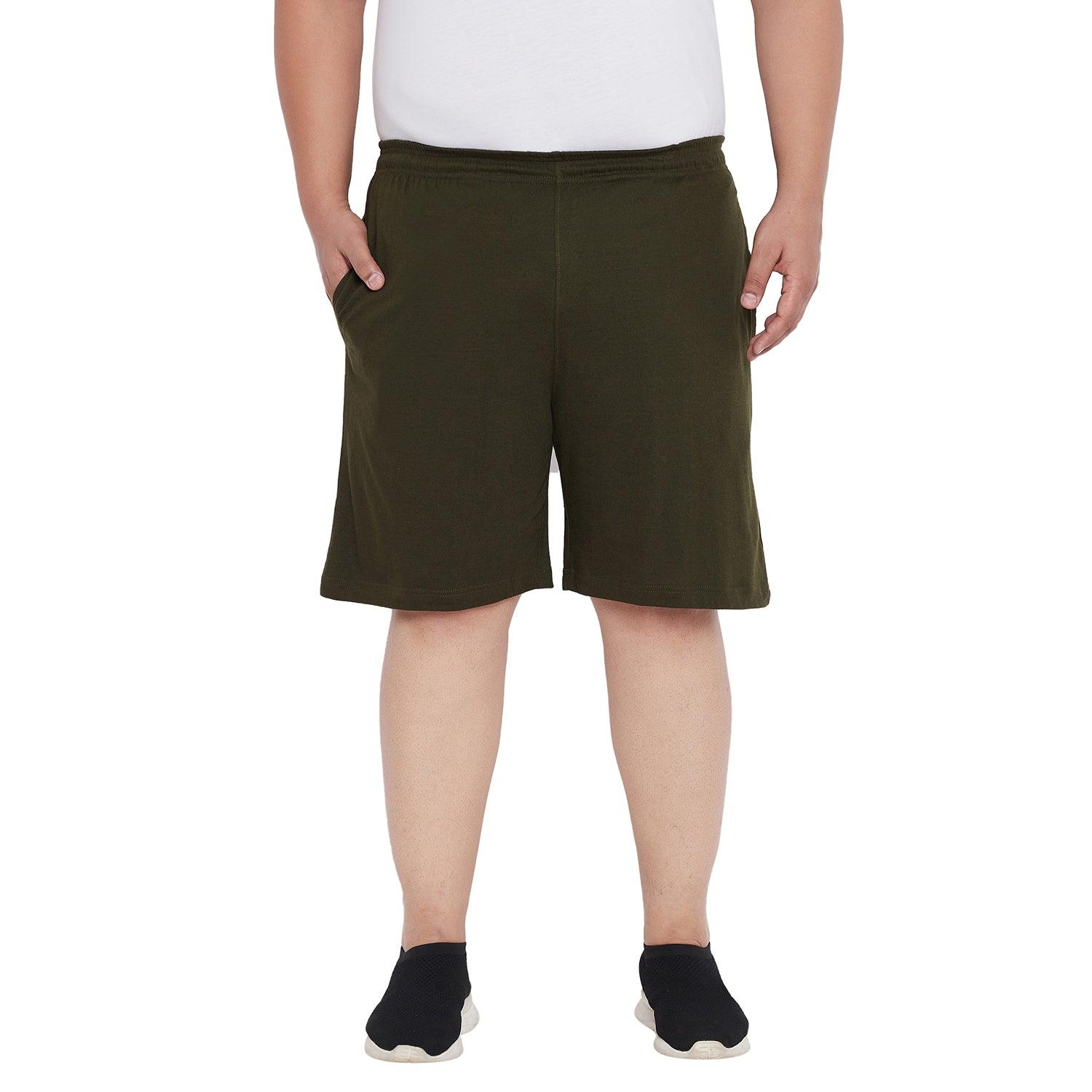 Men Plus Size Milan-OL Solid Shorts - bigbanana