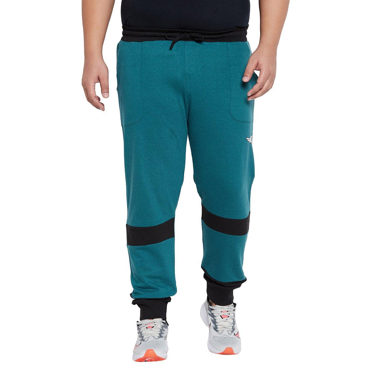 Men Plus Size Monomic Colorblock Trackpant - bigbanana