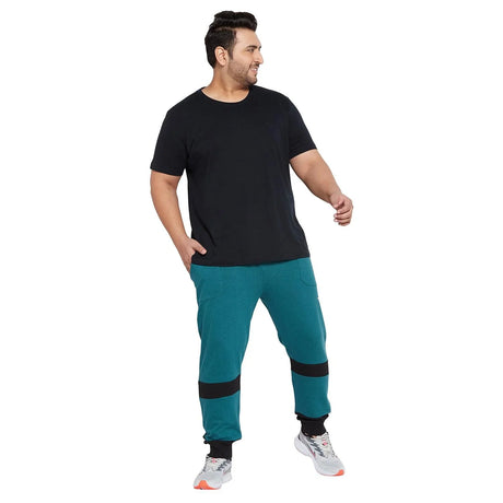 Men Plus Size Monomic Colorblock Trackpant - bigbanana