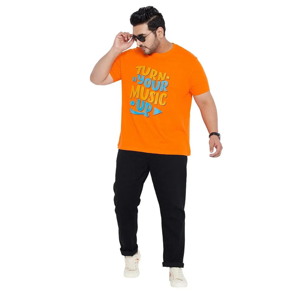 Men Plus Size Muse Printed Round Neck Tshirt
