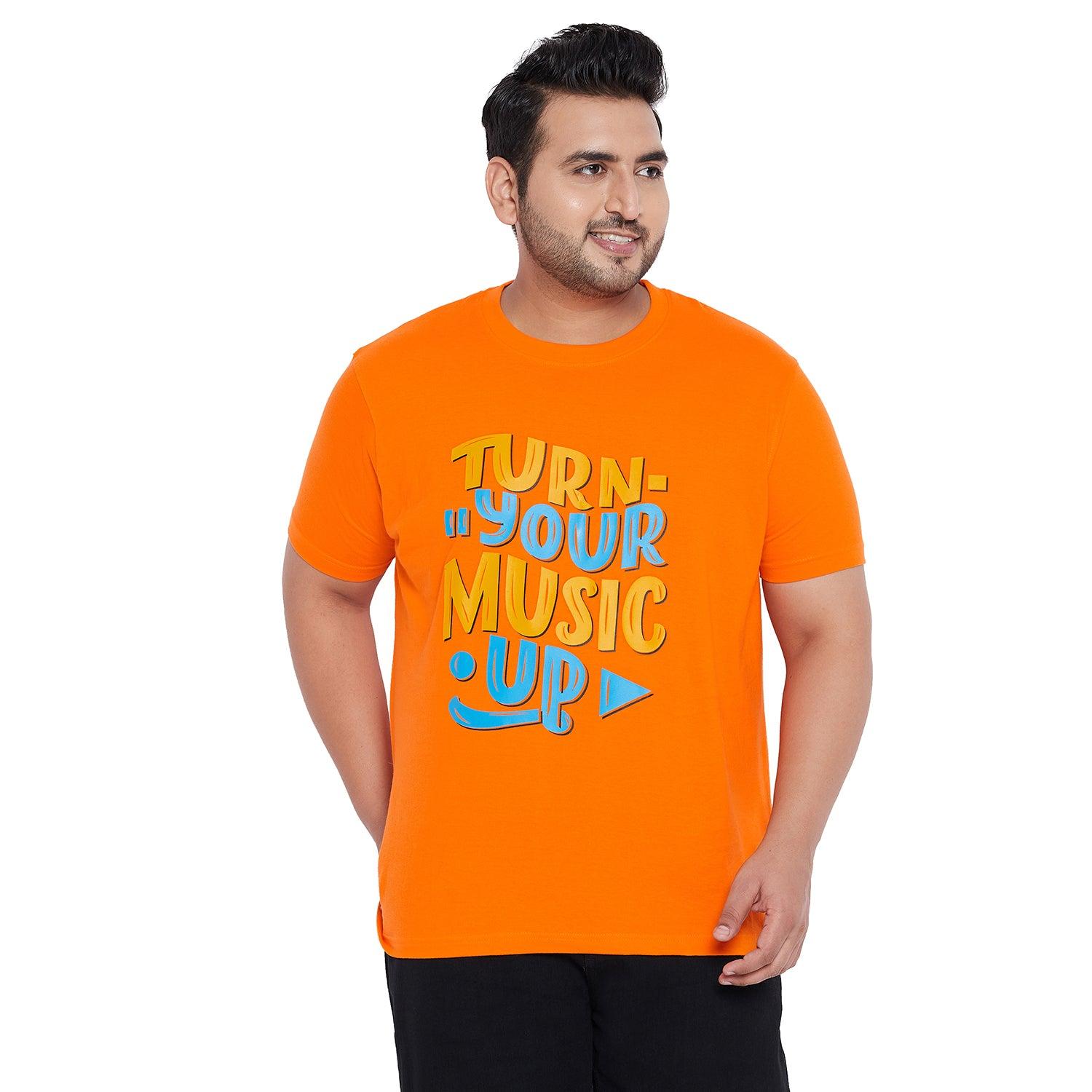 Men Plus Size Muse Printed Round Neck Tshirt - bigbanana