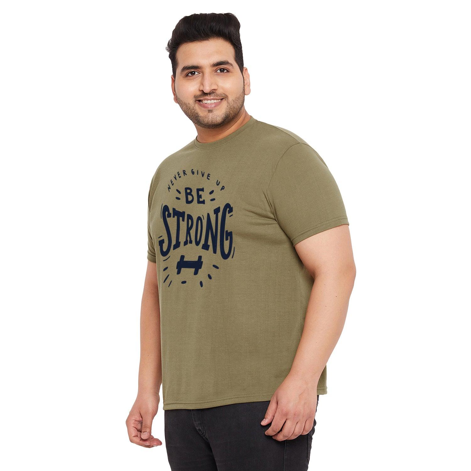 Men Plus Size Nepter Printed Round Neck Tshirt - bigbanana