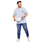 Men Plus Size Palter-BL Solid Round Neck Tshirt - bigbanana