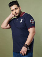 Men Plus Size Piston Solid Polo Tshirt - bigbanana