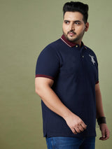 Men Plus Size Piston Solid Polo Tshirt - bigbanana