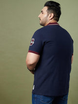 Men Plus Size Piston Solid Polo Tshirt - bigbanana