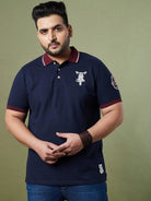 Men Plus Size Piston Solid Polo Tshirt - bigbanana