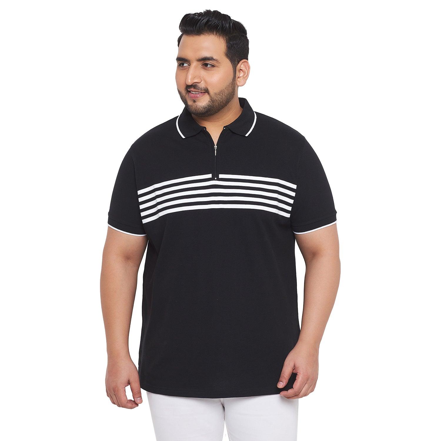 Men Plus Size Pole Printed Polo Tshirt - bigbanana