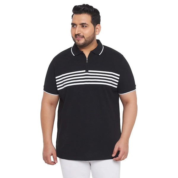 Men Plus Size Pole Printed Polo Tshirt