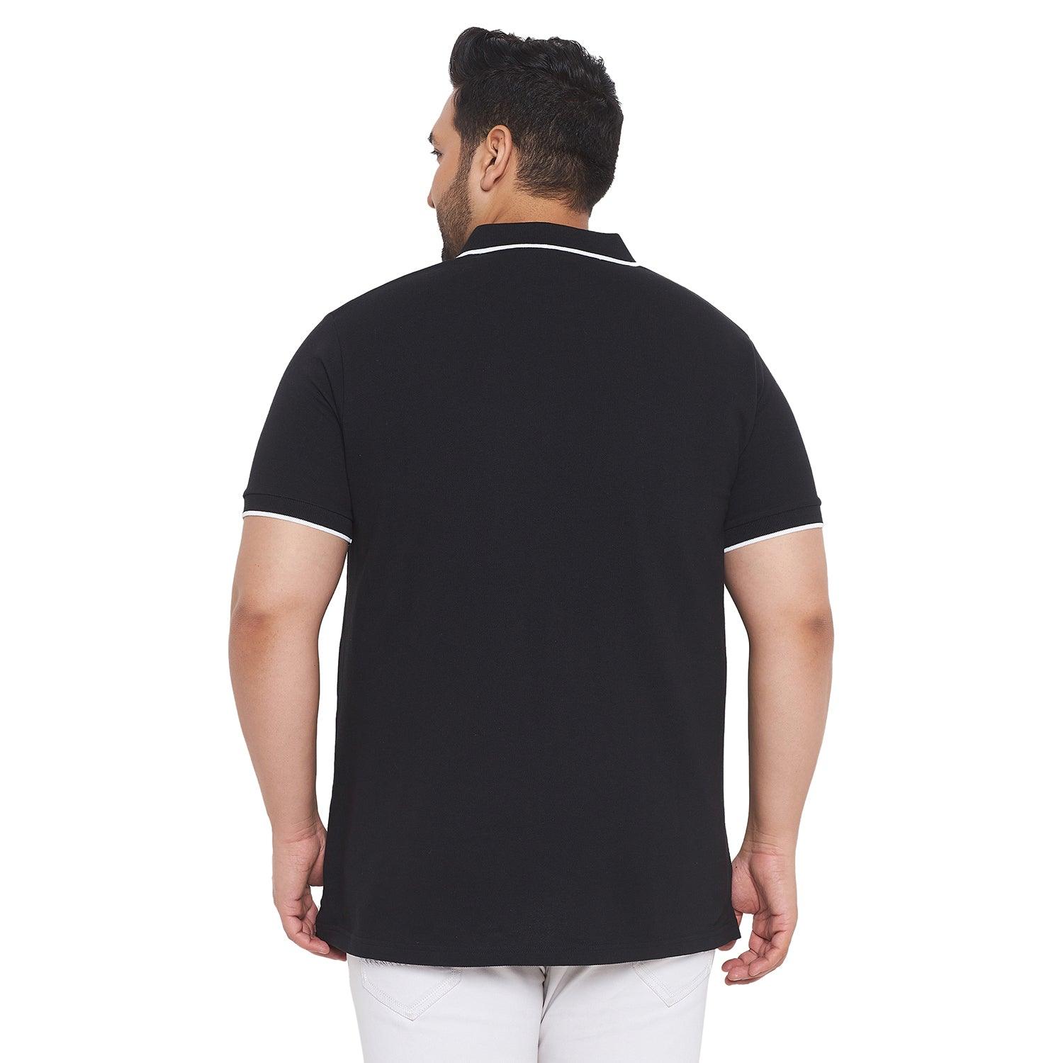 Men Plus Size Pole Printed Polo Tshirt - bigbanana