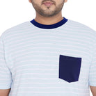 Men Plus Size Potter-B Striped Round Neck Tshirt - bigbanana