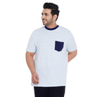 Men Plus Size Potter-B Striped Round Neck Tshirt - bigbanana