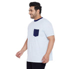 Men Plus Size Potter-B Striped Round Neck Tshirt - bigbanana