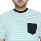 Men Plus Size Potter-SG Striped Round Neck Tshirt - bigbanana