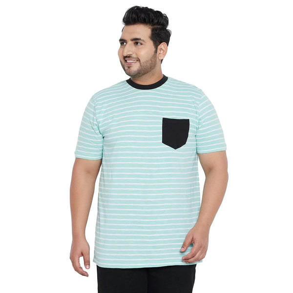 Men Plus Size Potter-SG Striped Round Neck Tshirt