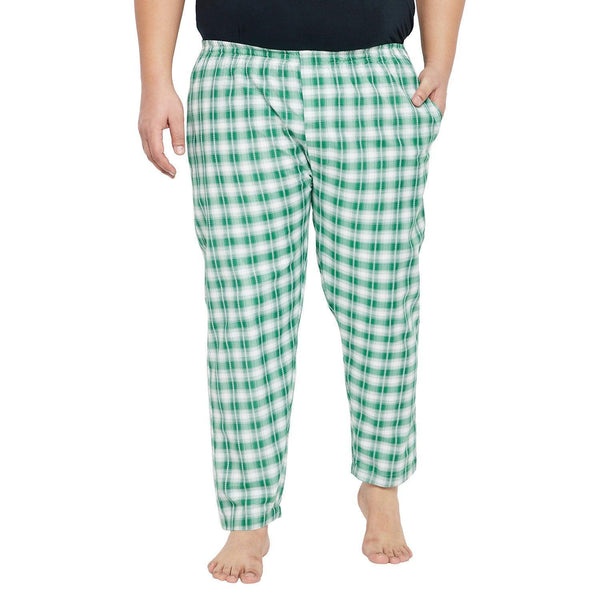Men Plus Size Radon Check Lounge Pant