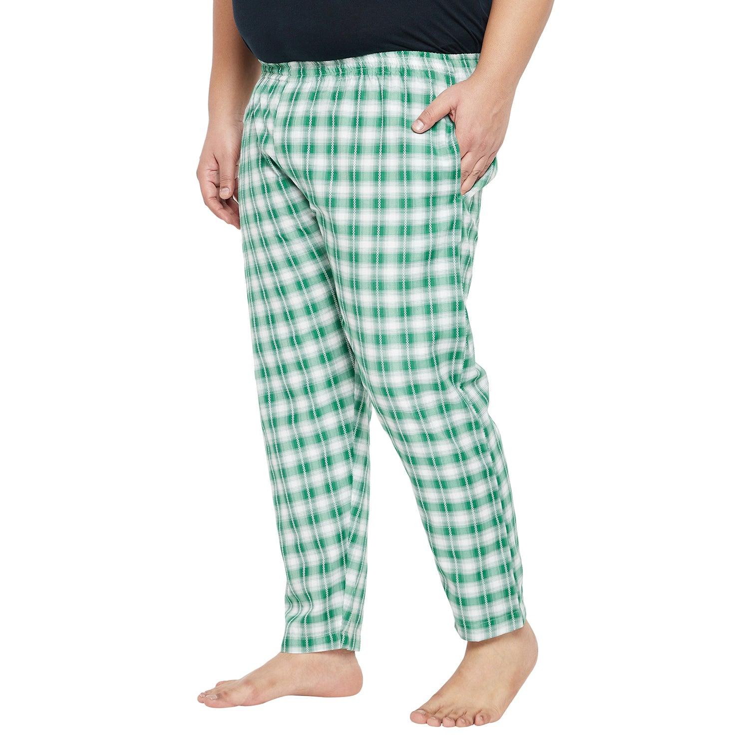 Men Plus Size Radon Check Lounge Pant - bigbanana