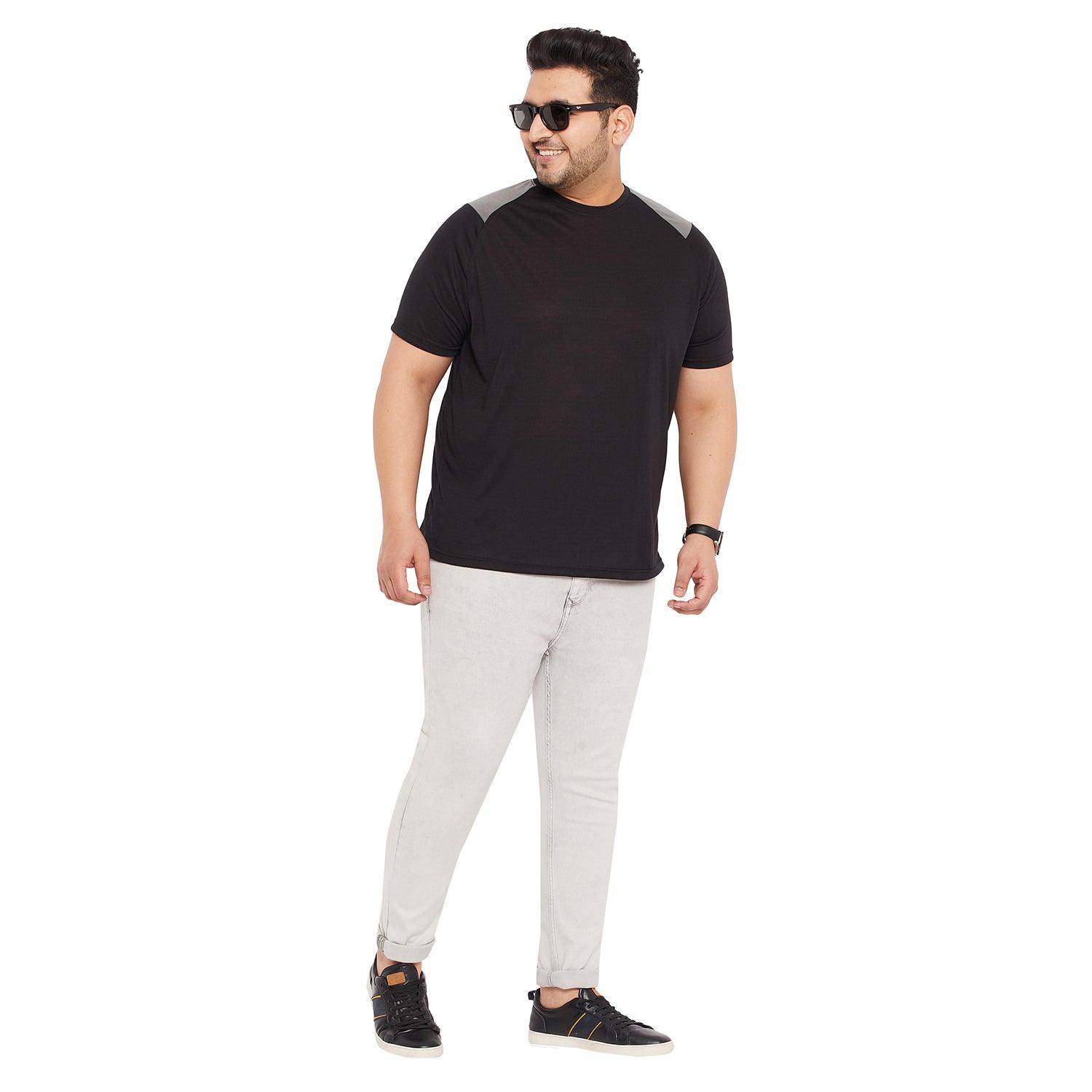 Men Plus Size Ralphy-B Solid Round Neck Tshirt - bigbanana