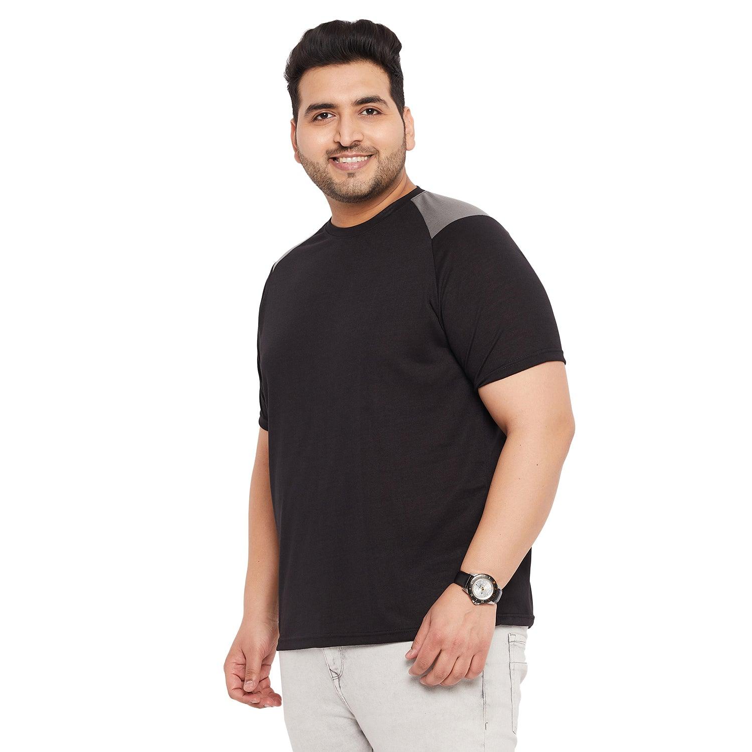 Men Plus Size Ralphy-B Solid Round Neck Tshirt - bigbanana