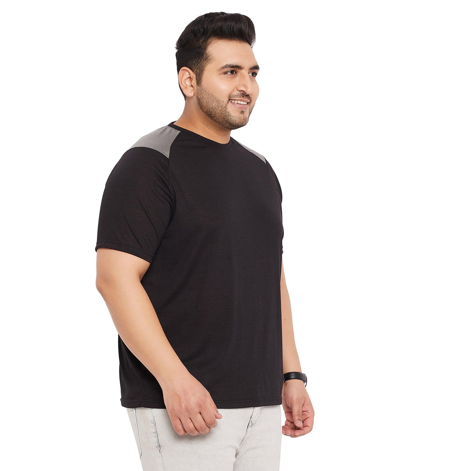 Men Plus Size Ralphy-B Solid Round Neck Tshirt - bigbanana