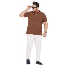 Men Plus Size Rampa Solid Polo Tshirt - bigbanana