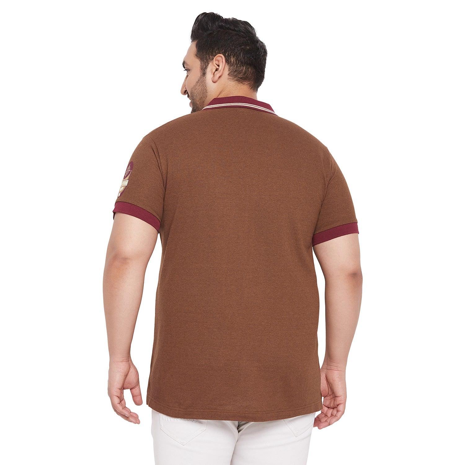 Men Plus Size Rampa Solid Polo Tshirt - bigbanana