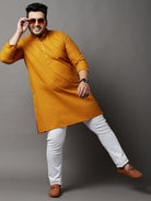 Men Plus Size Rang Solid Kurta - bigbanana